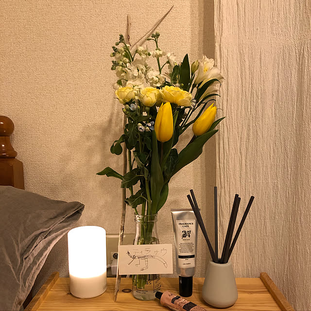 ベッド周り/花のある暮らし/無印良品/IKEA/賃貸のインテリア実例 - 2019-02-27 02:29:22