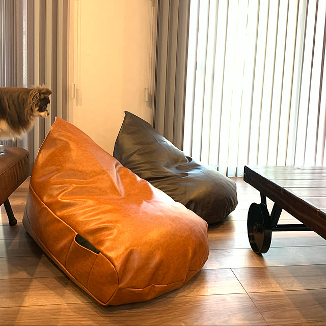 yonyonのセルタン-背もたれビーズクッション　ヴィンテージの家具・インテリア写真