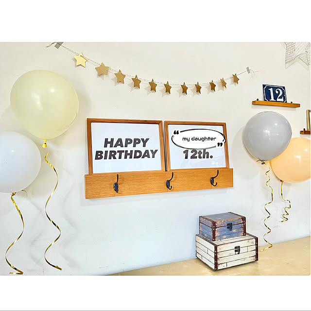 壁/天井/誕生日飾り付け/誕生日/無印良品/ダイソー...などのインテリア実例 - 2024-07-27 13:28:05
