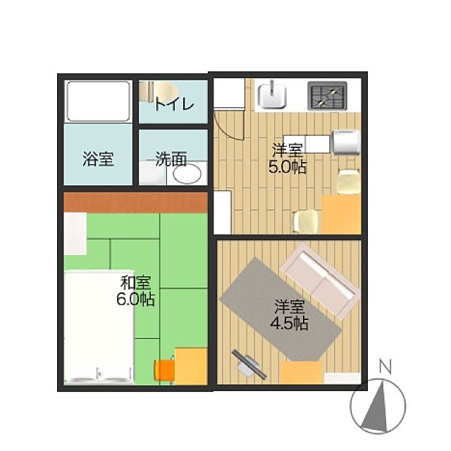 部屋全体/寒い部屋/一人暮らし/2DK/賃貸アパート...などのインテリア実例 - 2017-03-09 08:24:58