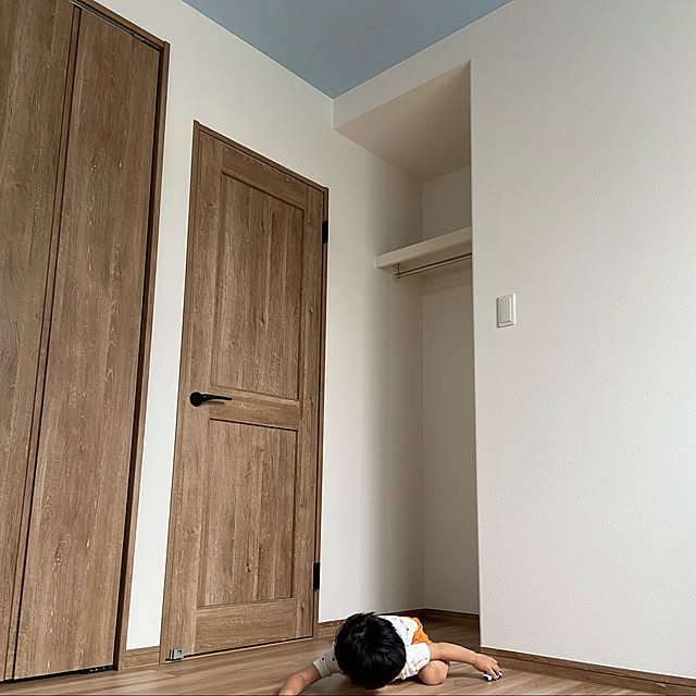 水色の壁紙/天井クロス/子ども部屋/部屋全体のインテリア実例 - 2021-09-20 07:28:43