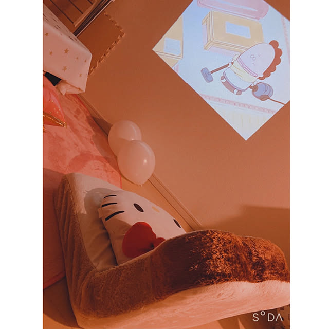 食パン雑貨/プロジェクター/ホワイトインテリア/ひとり暮らし 1K/8帖...などのインテリア実例 - 2020-08-11 14:58:01