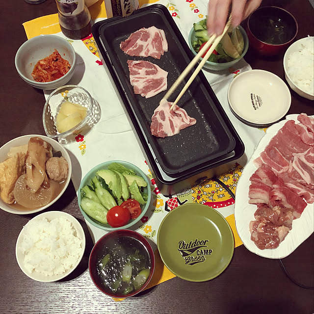 机/yamazen/夕食/スリムホットプレート/ホットプレート...などのインテリア実例 - 2019-02-18 22:03:46