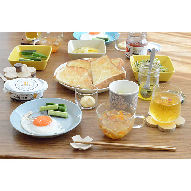 机/朝ごはん/朝ごはんの風景/朝食/イッタラ...などのインテリア実例 - 2021-08-05 06:25:14