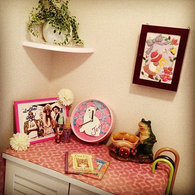 玄関/入り口/100均/雑貨/植物/時計のインテリア実例 - 2013-02-14 11:56:22