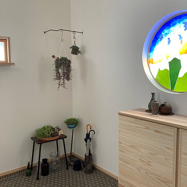 土間玄関/古道具/多肉植物/タイル/丸窓のある家...などのインテリア実例 - 2022-05-06 09:27:16