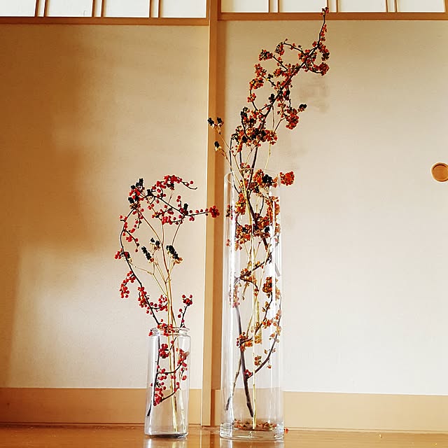 玄関/入り口/うめもどき/花瓶×ﾄﾞﾗｲﾌﾗﾜｰ/和風賃貸/賃貸ですが...などのインテリア実例 - 2016-10-31 12:13:51