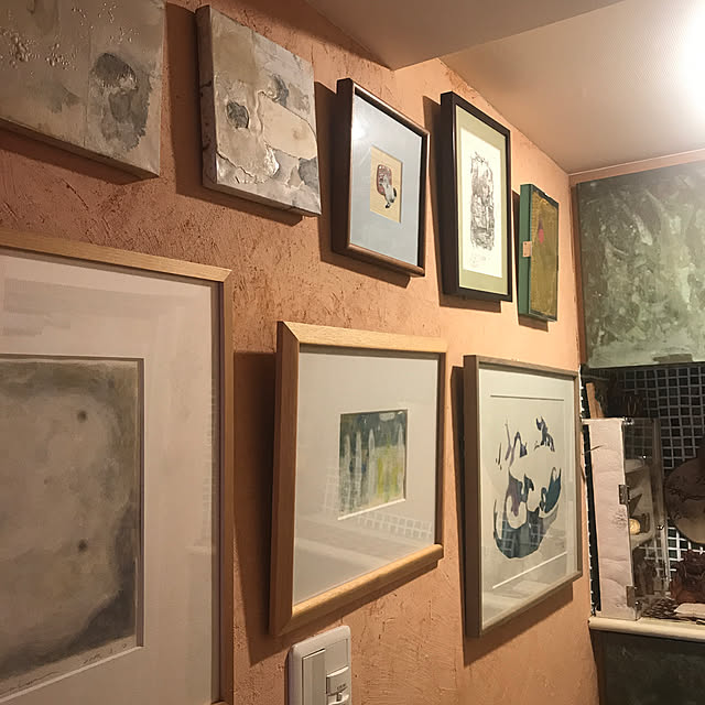 玄関/入り口/さび塗装/土壁/壁塗りDIY/アートのある暮らしのインテリア実例 - 2023-10-24 14:07:24