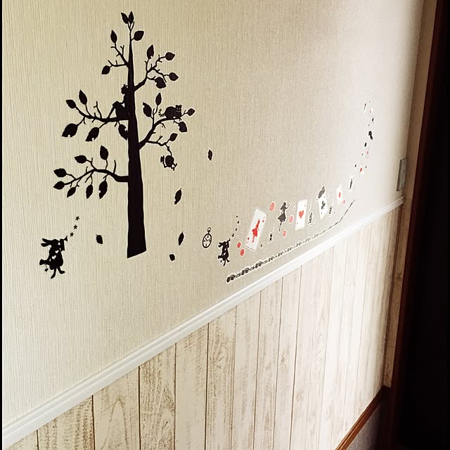 玄関/入り口/DIY/ナチュラル/ハンドメイド/100均...などのインテリア実例 - 2015-08-26 16:22:30