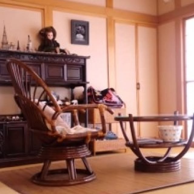 部屋全体/ラタン/モダンクラシック/レトロ/ガラステーブル...などのインテリア実例 - 2014-10-20 17:53:00