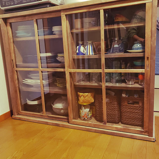 昭和レトロ 水屋箪笥のおしゃれなインテリア・部屋・家具の実例 昭和レトロ 水屋箪笥のおしゃれなインテリア・部屋・家具の実例