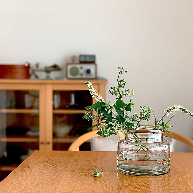ブルーベリー/花のある暮らし/ナチュラル/植物/食器棚...などのインテリア実例 - 2021-06-04 16:43:17