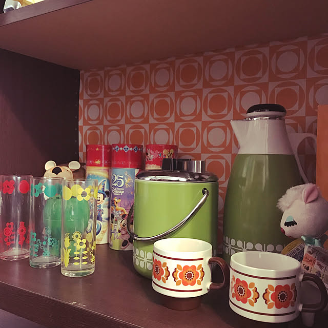 棚/レトロ/輸入壁紙/輸入壁紙DIY/雑貨...などのインテリア実例 - 2019-02-24 11:06:08