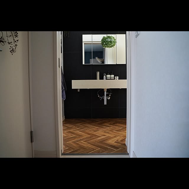 バス/トイレ/新生活/洗面所/ヘリンボーンの床/ヘリンボーン...などのインテリア実例 - 2022-02-01 15:02:41