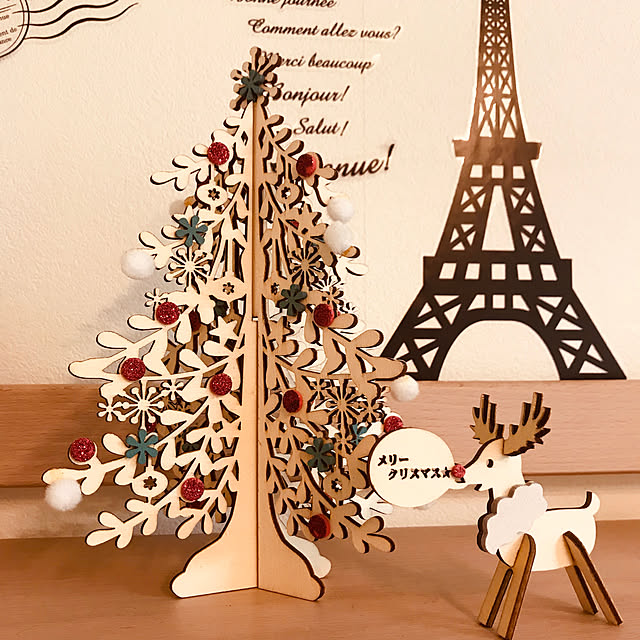 棚/クリスマス/雑貨/ナチュラル/セリアのインテリア実例 - 2018-12-20 23:41:51