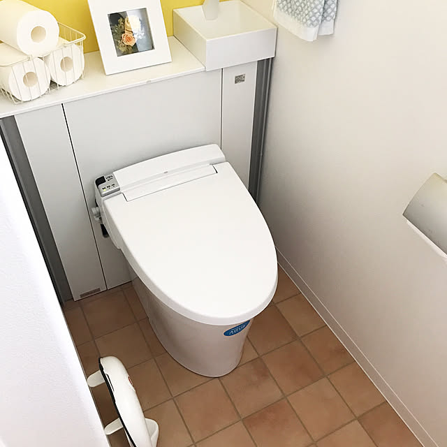 バス/トイレ/アクセントクロス/リクシルのトイレのインテリア実例 - 2017-10-10 22:28:43