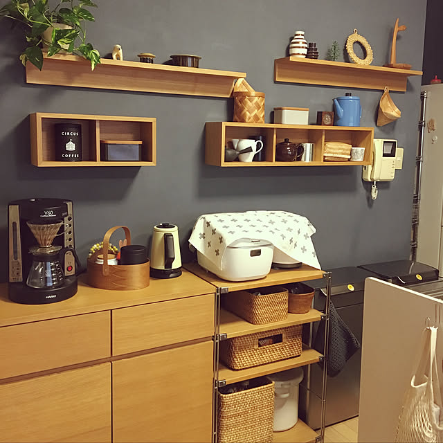 キッチン/10000人の暮らし/無印良品/観葉植物/無印良品 壁に付けられる家具...などのインテリア実例 - 2018-11-21 17:01:16