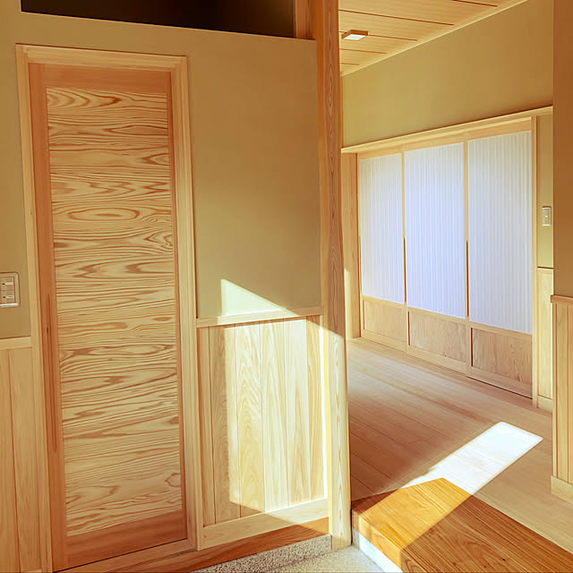 玄関/入り口/御影石タイル/左官仕上げの聚楽壁/和風住宅/手作り建具のインテリア実例 - 2018-10-07 08:11:08