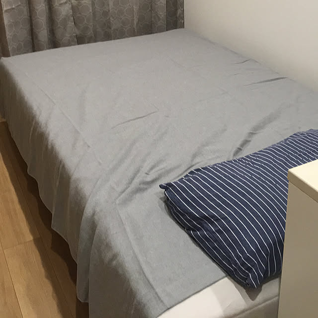 Lunaの無印良品-無印良品 綿片面ガーゼケット・S/杢グレー 140×200cm 82051209の家具・インテリア写真