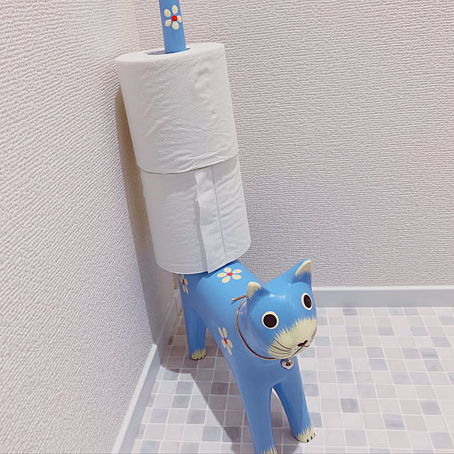 トイレットペーパーホルダー/トイレットペーパー収納/ねこ/アジアン雑貨/バス/トイレのインテリア実例 - 2020-08-05 20:15:16
