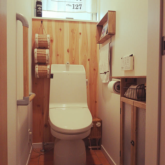 バス/トイレ/トイレ/セリアアイアンバー/トイレの収納棚/トイレペーパー収納のインテリア実例 - 2019-06-14 15:42:48