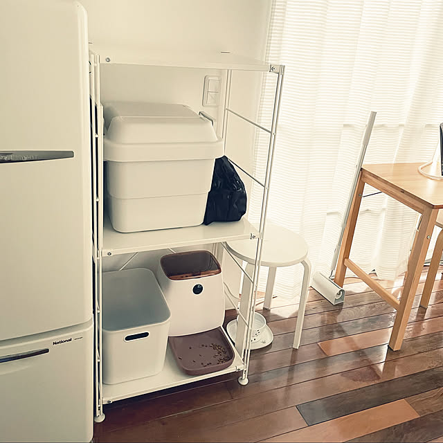 ユニットシェルフ/自動給餌機/IKEA/ワンルーム/一人暮らし...などのインテリア実例 - 2021-03-21 17:41:45