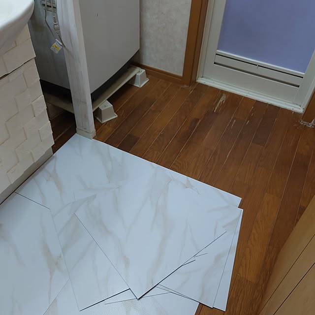 バス/トイレ/DIY/洗濯機動かしたい/洗濯機まわり/洗濯機の床...などのインテリア実例 - 2025-03-09 19:51:45