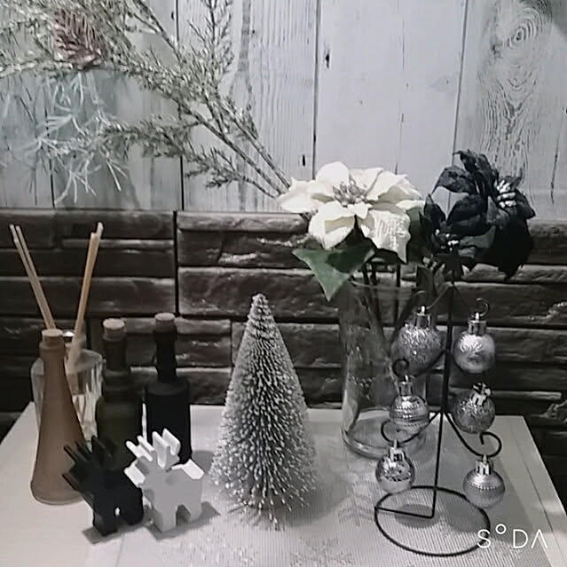バス/トイレ/クリスマス/フェイクグリーン/100均/ダイソー...などのインテリア実例 - 2019-11-29 22:03:10