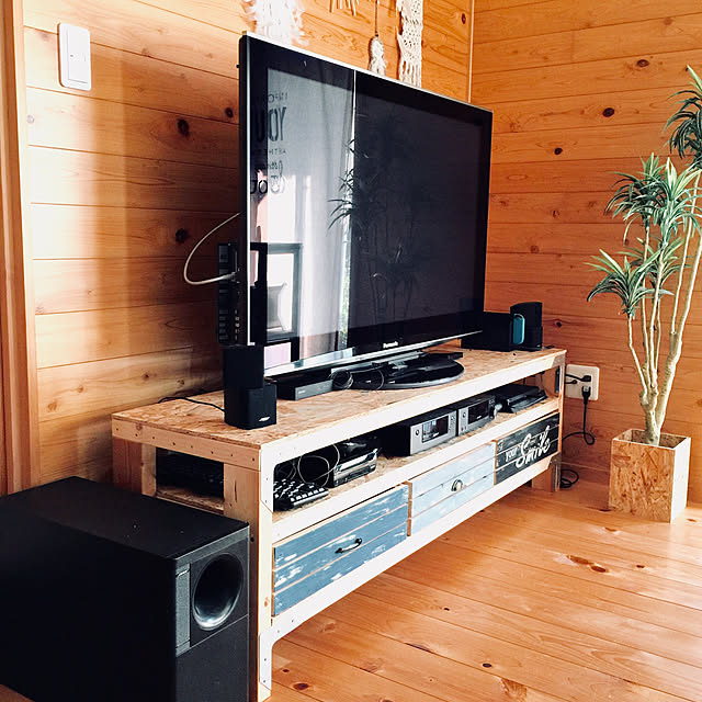 テレビ台DIY 西海岸インテリアのインテリア・手作りの実例 テレビ台DIY 西海岸インテリアのインテリア・手作りの実例