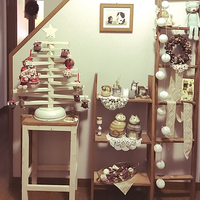 玄関/入り口/クリスマスツリー/手作り/ハンドメイドのインテリア実例 - 2016-11-23 21:23:53