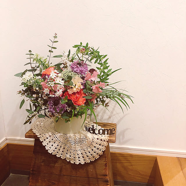 お花のある暮らし/レトロ/暮らしを楽しむ/小さな幸せを感じる生活/おうち時間...などのインテリア実例 - 2022-02-11 10:46:42