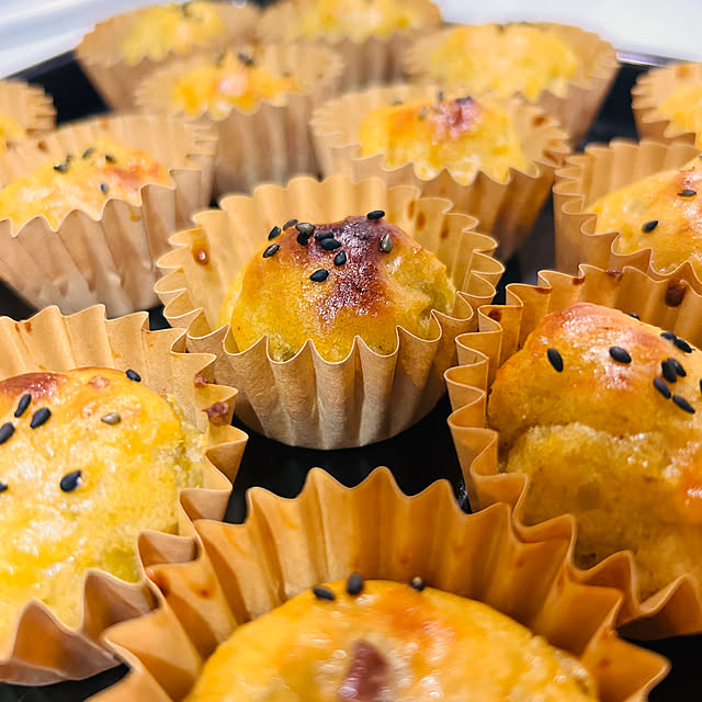 キッチン/スイートポテト/さつまいも/DAISOのカップケーキ型/秋のくつろぎ時間...などのインテリア実例 - 2024-11-17 19:39:45