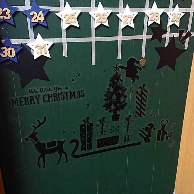 玄関/入り口/クリスマス/セリア/100均/100円...などのインテリア実例 - 2018-12-17 08:23:29