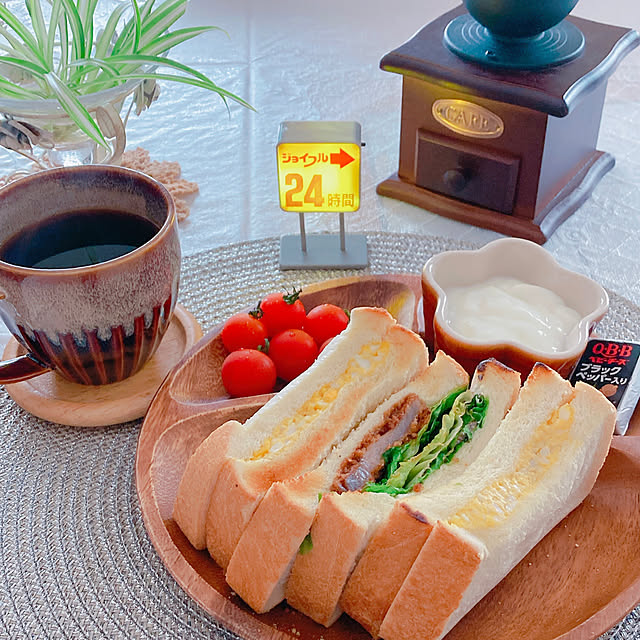 朝ごはん/モーニング/コーヒーミル/コーヒーのある暮らし/サンドイッチ...などのインテリア実例 - 2023-07-02 21:11:18