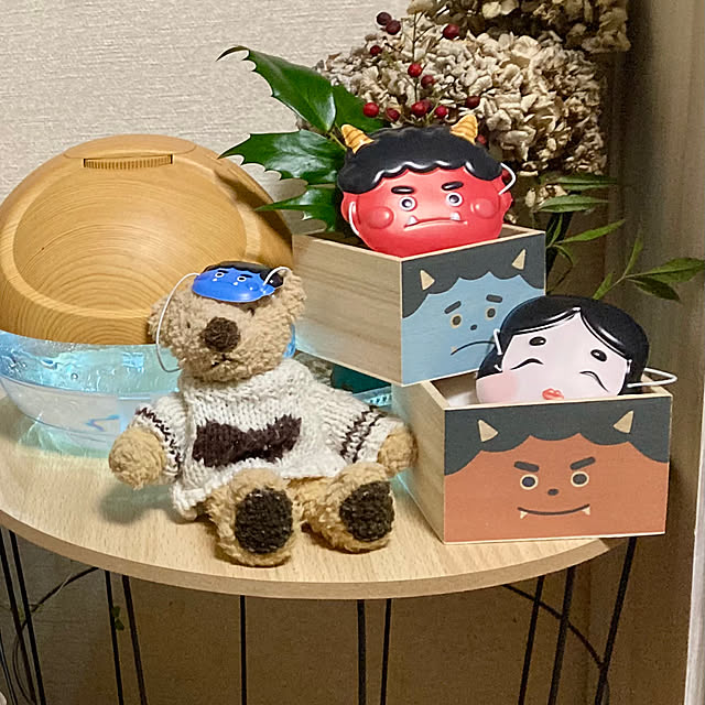 ベビーヘアクリップ 節分モチーフ くま鬼モチーフ 好もしい 鬼