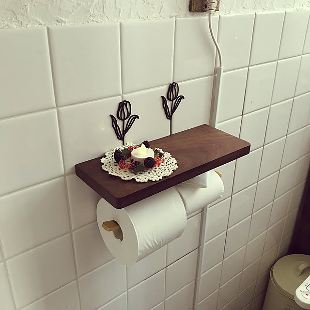 トイレットペーパー/葉っぱモチーフ/チューリップ/ミニアイアン/ペーパーホルダーダブル...などのインテリア実例 - 2023-01-27 20:52:48