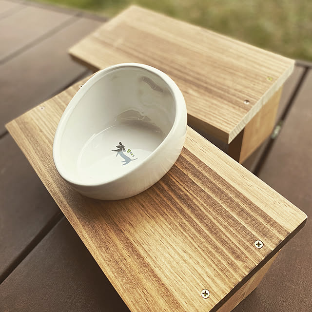 フードボウルスタンド/多頭飼い/いぬのいる暮らし/DIY/オスモカラー...などのインテリア実例 - 2020-05-04 17:47:39