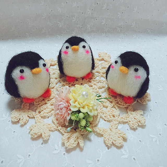 cocoa room 作家様 ペンギン 羊毛フェルト ハンドメイド 羊毛