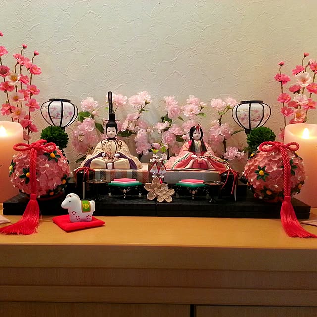 ひな祭り いとおしい フラワーアレンジ お雛様 オーナメント