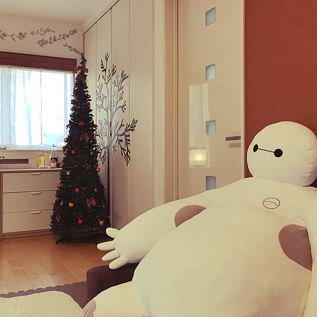部屋全体/クリスマス/フェイクグリーン/ベイマックス大好き♡/ナチュラル...などのインテリア実例 - 2018-11-13 13:57:25