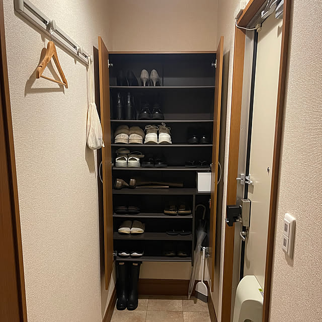玄関/入り口/下駄箱/シューズラック/シューズボックス/コットンバッグ...などのインテリア実例 - 2025-02-21 17:40:05