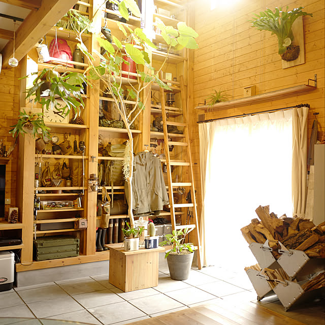 収納アイデア/収納/本棚/観葉植物/カフェ風...などのインテリア実例 - 2022-03-08 07:57:26