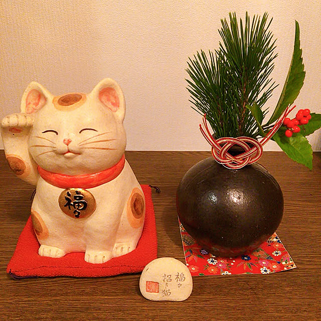 空き瓶/招き猫/水引/お正月飾り/RCの皆さまに感謝♡...などのインテリア実例 - 2021-01-02 23:55:49