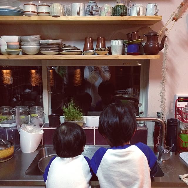 キッチン/うつわ/見せる収納/シンク/タイル貼り...などのインテリア実例 - 2017-02-24 19:50:24