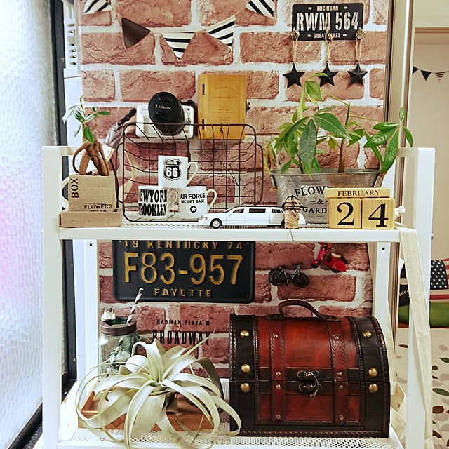アンティークトランク/サンプリングに当選しました♡/ソラシエル/セリア/3COINS...などのインテリア実例 - 2016-02-24 14:44:09