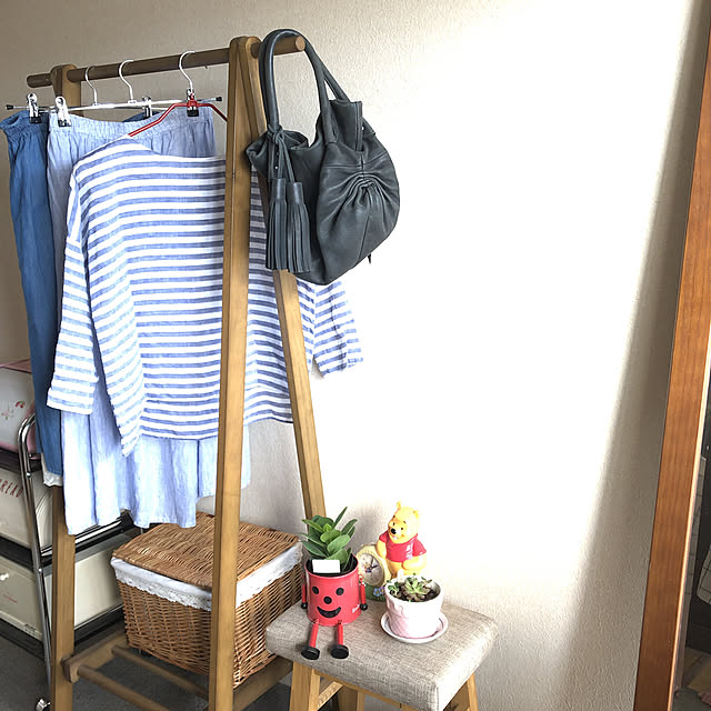 部屋干し/目覚まし時計/雑貨/スツールのインテリア実例 - 2021-07-11 14:06:52