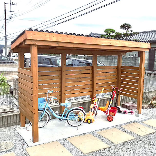 サイクルポート 自転車置き場 DIY 駐輪場 自転車 屋根 サイクル サイクルポート 自転車置き場 DIY 駐輪場 自転車 屋根 サイクル