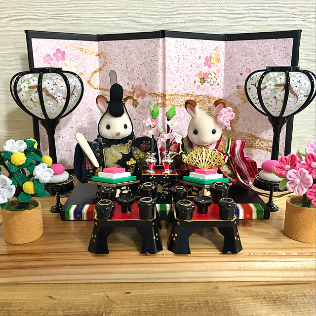 シルバニアファミリー ひな祭りのおしゃれなアレンジ・飾り方の シルバニアファミリー ひな祭りのおしゃれなアレンジ・飾り方の