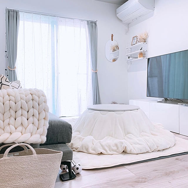 Francfranc/H&M HOME/ソファ/チャンキーニットブランケット/白い家...などのインテリア実例 - 2021-02-15 21:43:23