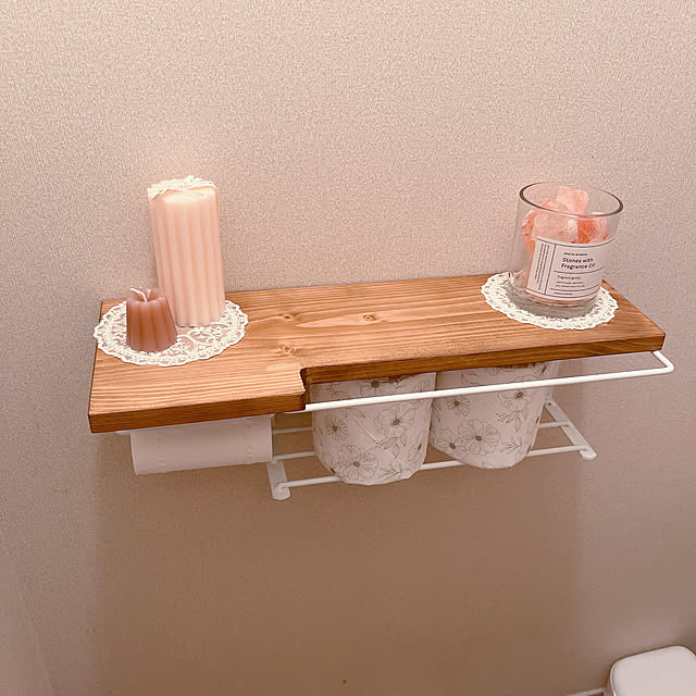 トイレットペーパーホルダー/セリア/賃貸でも諦めない！/賃貸/賃貸でも楽しく♪...などのインテリア実例 - 2022-07-27 15:43:21